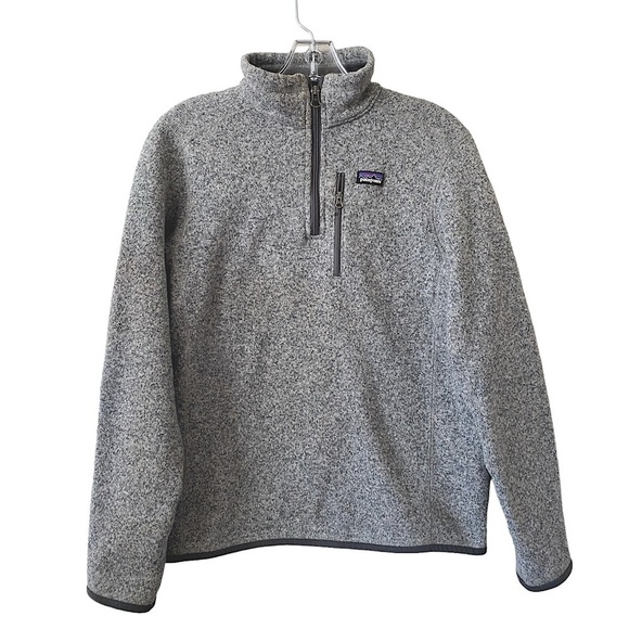 Patagonia Better Sweater 1/4 Zip Fleece Stonewash Grey Pull Over Sweater - Picture 1 of 6